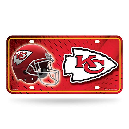 Kansas City Chiefs Metal License Plate Tag - 6x12 Inches