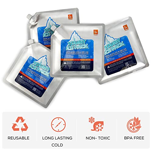 4 Pack Reusable Ice Packs for Coolers, Lunch Bags & Cooler Backpacks