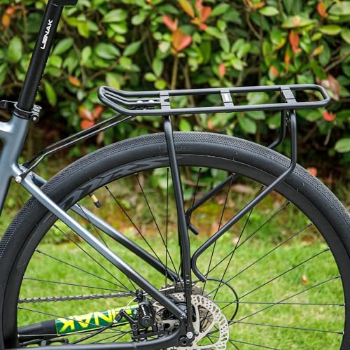 PINNAMAX Bike Rear Rack with MIK Adapter – Adjustable 26"-29" Pannier Carrier, 60lb Capacity