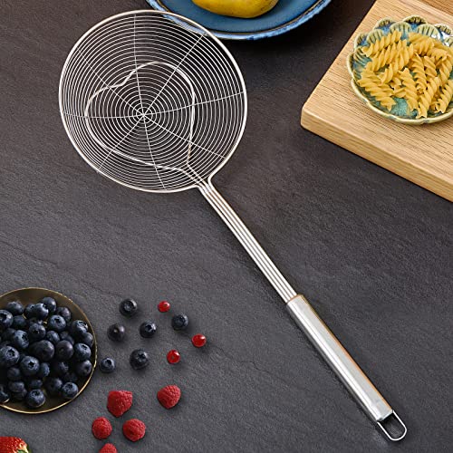 Stainless Steel Strainer Skimmer Spoon - 6.3 Inch for Frying