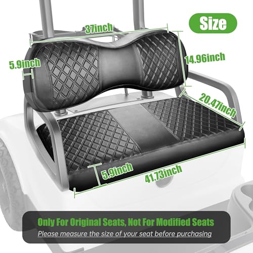 10L0L Golf Cart Seat Cover Kit for Yamaha Drive G29 & Drive2 Front & Rear