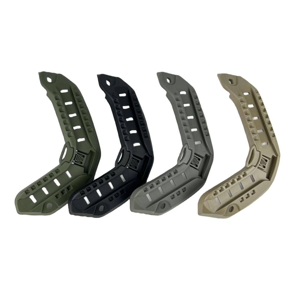 ATAIRSOFT Rail Mount Helmet Adapter Maritime Helmet Side Rail with Lanyard Mounting Screws Tactical Hunting Helmet Accessories OD