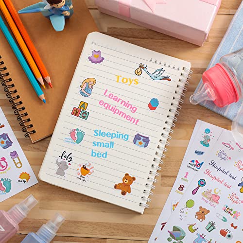 24 Sheets Baby Scrapbook Stickers - Pregnancy & First Year Themes