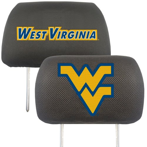 West Virginia Mountaineers Head Rest Cover - One Size Black