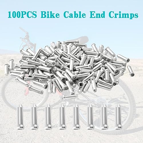 100PCS Aluminum Bike Cable End Caps for Brake and Shifter Wires