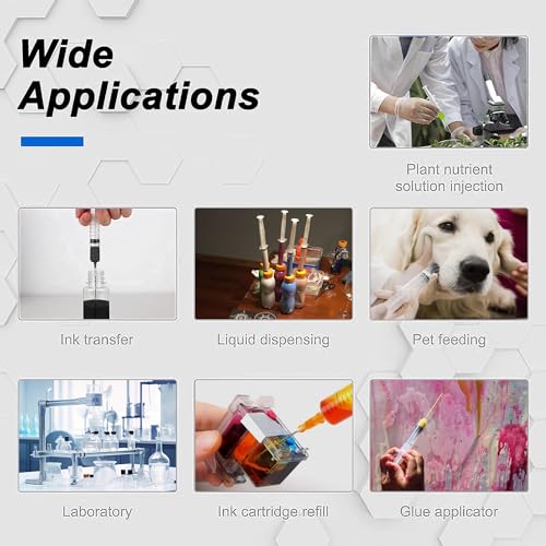 10ml Glue Applicator Syringes with 18G 4 Inch Blunt Tip Injector Long Needles and Cap for Dispenser Liquids, Ink, Oil, Epoxy, Wood Glue