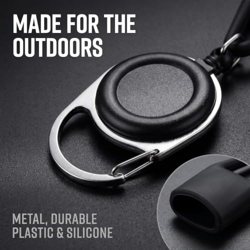 Retractable Lighter Holder Clips - Set of 2 Black