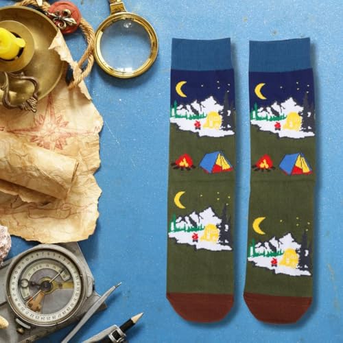 I'd Rather Be Camping Funny Novelty Socks for Men and Women - One Size