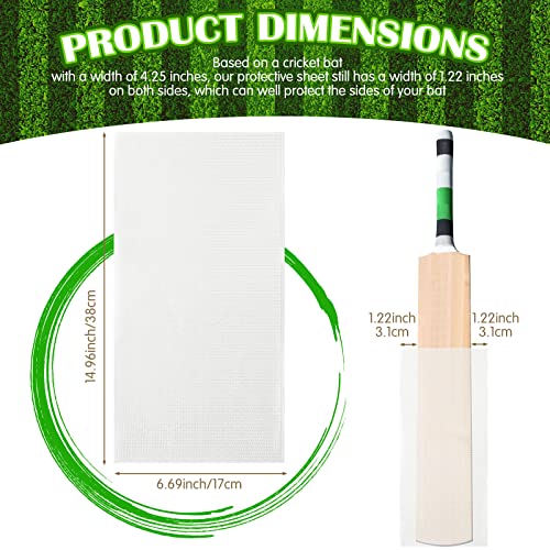 Cricket Bat Protection Sheets - 4 Pcs Anti Scuff Tape, One Size