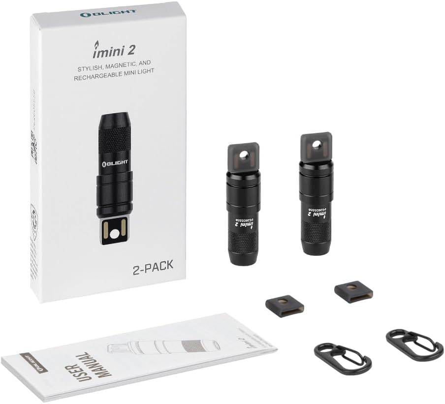 OLIGHT IMINI 2 EDC Keychain Flashlight - 50 Lumens Compact Mini LED Lights for Everyday Carry | Rechargeable & Portable