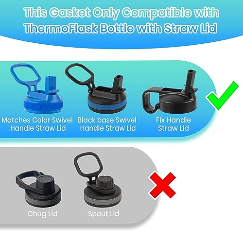 4 Pack Replacement Silicone Gaskets for Straw Lid Water Bottles