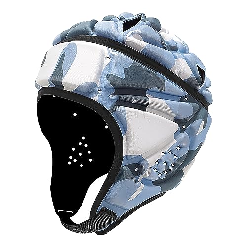 MK MOSSE KARNE Camouflage Soft Flag Football Helmet 7v7 Rugby Padded Headgear for Youth Kids