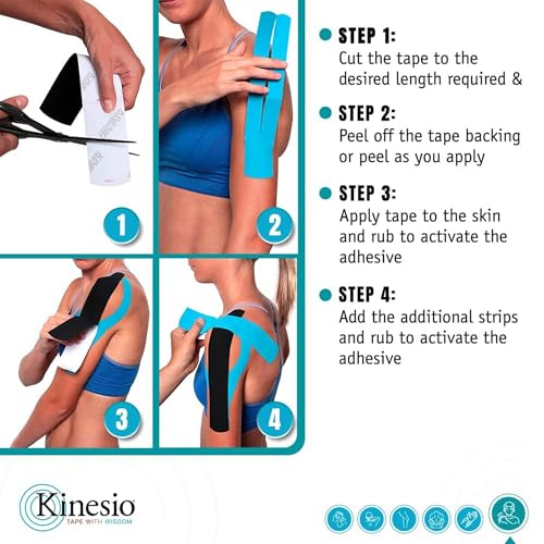 Pre-Cut Kinesiology Tape for Shoulder Support - Athletic Recovery Kit