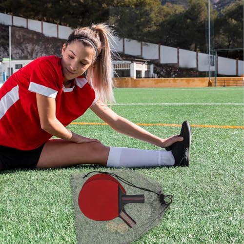 2-Piece Mesh Drawstring Ball Bag Set - Durable Nylon for Sports & Travel