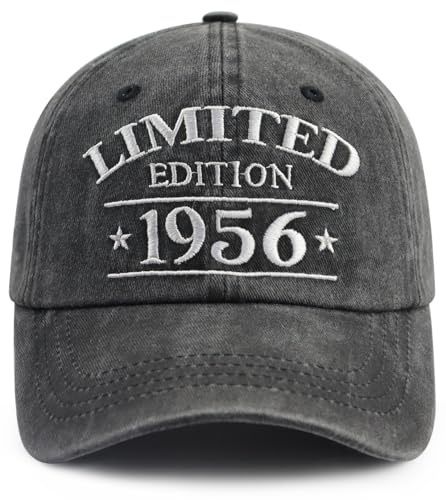 XacaYuerp Limited Edition 1950s Baseball Cap Embroidered Hat – Black 1956, for Women & Men