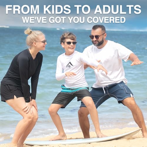 Boys' Long-Sleeve Rash Guard Swim Shirt - White, Size 14-16