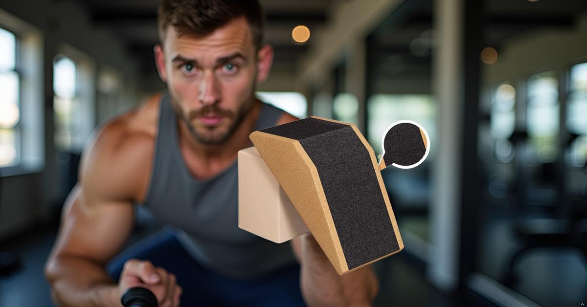 Squat Wedge Blocks Stretching blocks,Non-Slip Surface with Beveled Edges for Core Exercises,Natural Eco-Friendly/squats& weightlifting&yoga,Travel Friendly (9 * 5 * 2.6"Block*2)