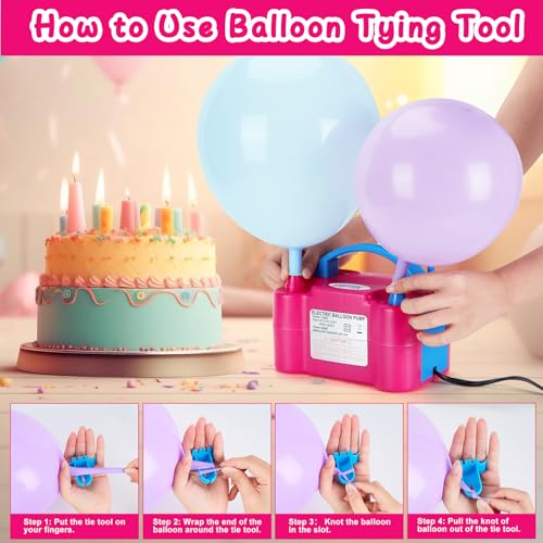 Electric Balloon Pump - 110V 600W Dual Nozzle Inflator for Parties