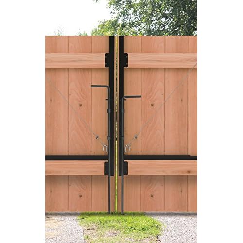 Heavy Duty Drop Rod - Adjust-A-Gate Pin Latch Drop Rod for Double Drive Gates - Black (30in. High rod)