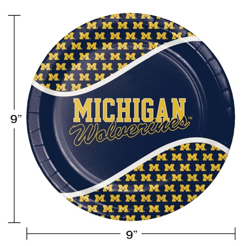 University of Michigan Paper Plate and Napkin Party Kit - 84 Count