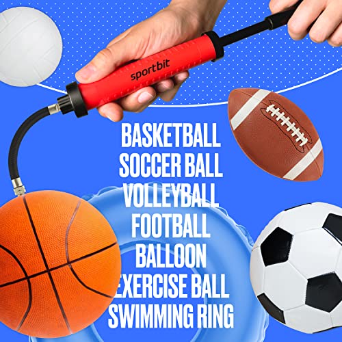 Portable Hand Pump for Basketball, Volleyball, Soccer & Football