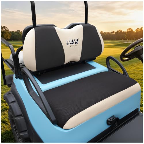 10L0L Golf Cart Seat Covers for Yamaha EZGO Club Car Precedent Tempo – Black + Beige