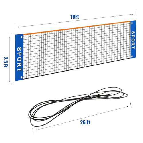 10 ft Portable Soccer Tennis Net | Multi-Functional Pickleball Net