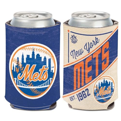 New York Mets Vintage Can Cooler - Insulated for 12 Oz Cans