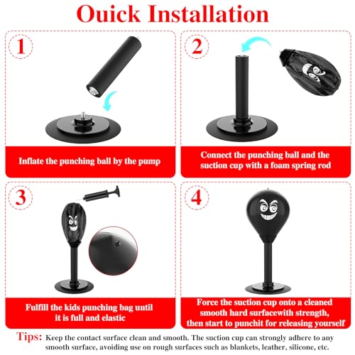 Desktop Punching Bag Stress Relief Toy for Kids & Adults - Funny Gag Gift