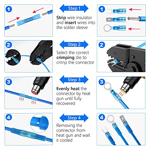 90PCS Waterproof Heat Shrink Wire Connectors Kit - Automotive & Marine