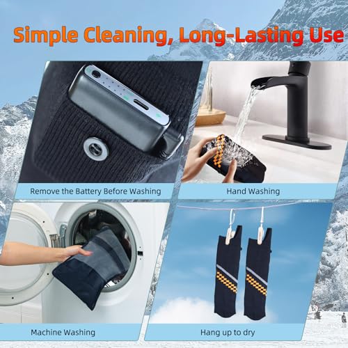 Heated Socks 6000mAh with App Control | Rechargeable Foot Warmer for Men Women