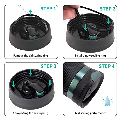 Replacement Seals for Contigo Snapseal Travel Mug - Black, 6 Pcs