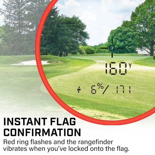 Laser Rangefinder with Slope Compensation, 1300-Yard Range & Flag Lock Vibration