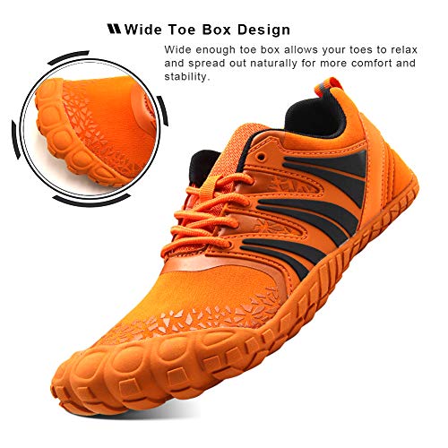 Oranginer Men's Barefoot Shoes Orange 11 - Wide Toe Box Cross Training Minimalist