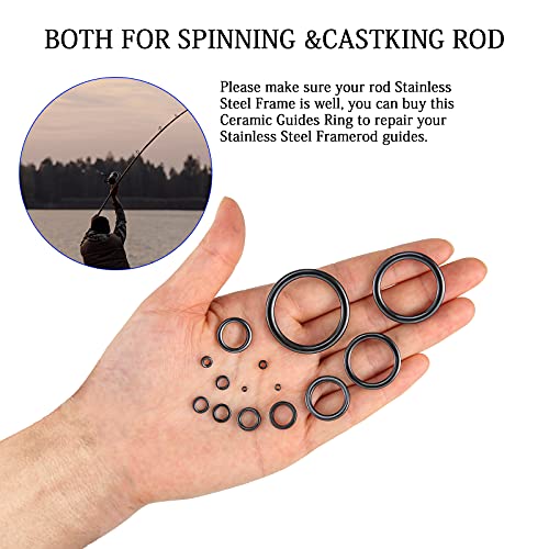 Fishing Rod Repair Kit - 30 Pieces with 15 Sizes & Tweezer