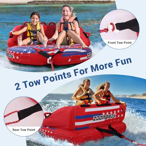 Towable Tube for Boating - 2-3 Person, Extra Large Capacity