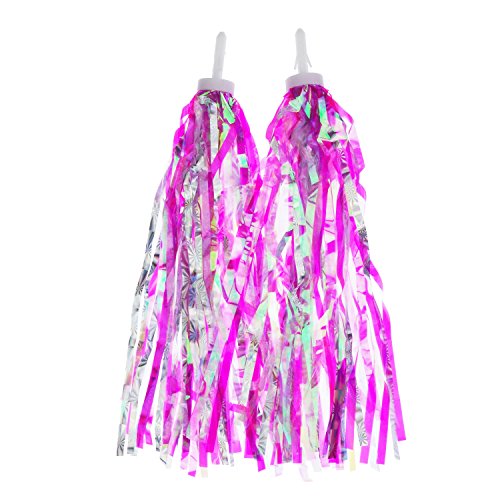 Bicycle Streamers - 2 Pairs in Blue Silver & Hot Pink Silver