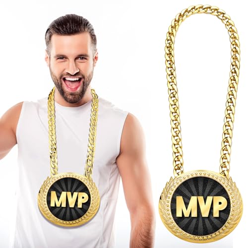 Gold MVP Turnover Chain Medal - 6" Sports Award for All Events