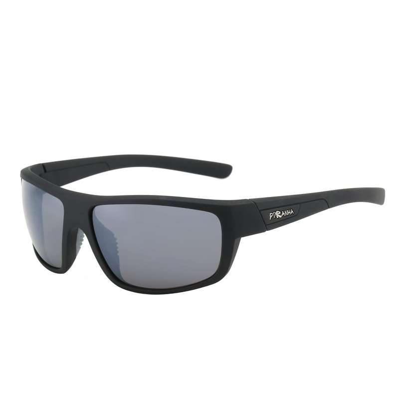 Piranha Eyewear Peak Black Sport Sunglasses with Smoke Lens and Full Frame