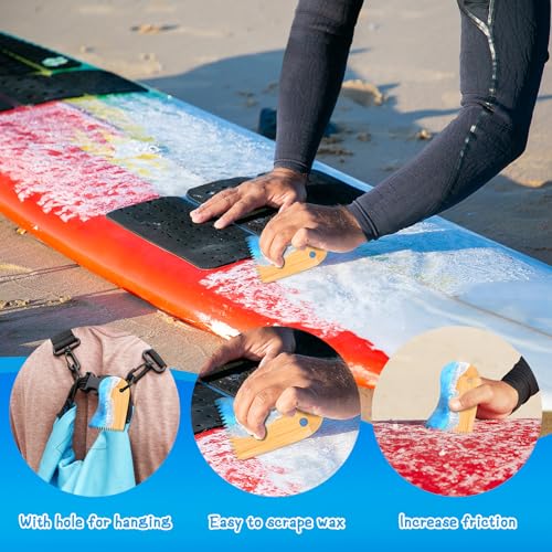 Bamboo Surfboard Wax Comb - Durable Wax Scraper Removal Tool