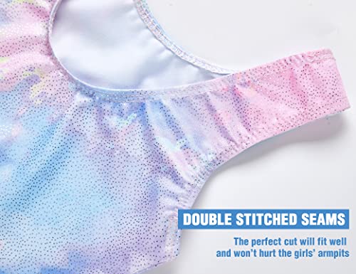 Gymnastics Leotard for Girls - Tie Dye B Tank, 7-8 Years