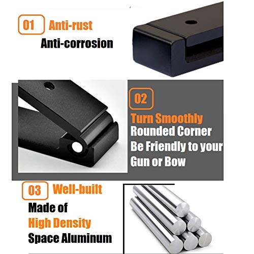 Folding Rifle Wall Mount with Protective Padding - Black 2pcs