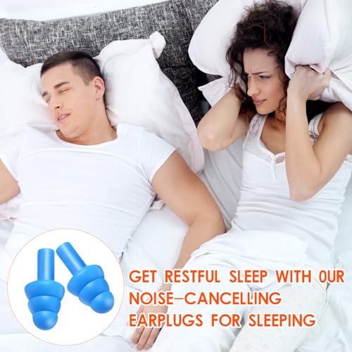 240Pairs Silicone Ear Plugs Earplugs for Sleeping Noise Cancelling,for Sleeping Noise Swimming Hearing Protection Earplugs Shooting Construction Hunting Music Concerts(Color Mixing,reusable)