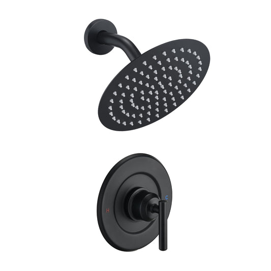 Replacement for Moen Shower Faucet Trim Kit, 8" High Pressure Rain Showerhead, Shower Handle (Valve& Catridge Not Inclued), Matte Black