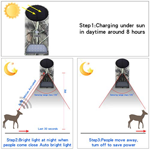 Vizzlema Solar Green Feeder Light with Motion Sensor for Night Hunting