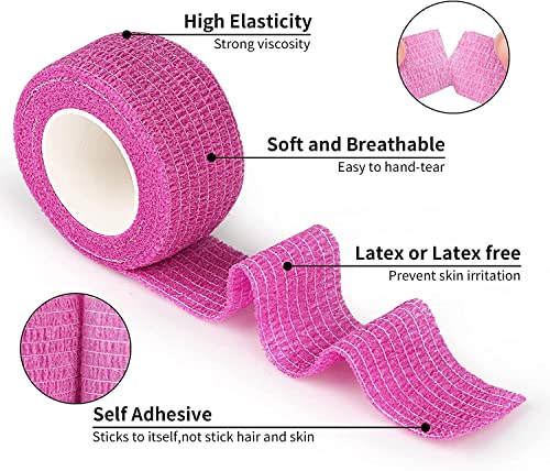 Self-Adhesive Bandage Wrap - 12 Pack 1" x 5 Yards