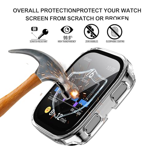 Amazfit Bip 6 Case with Tempered Glass Protector - Clear 1
