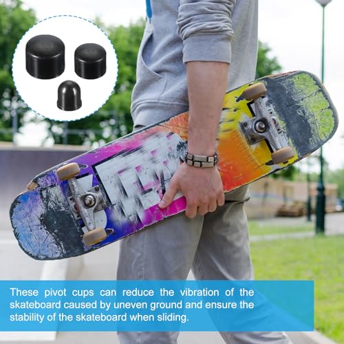 Skateboard Bushings Set - Durable Replacement Pivot Cups for Longboards - 18mm, 16mm, 12mm