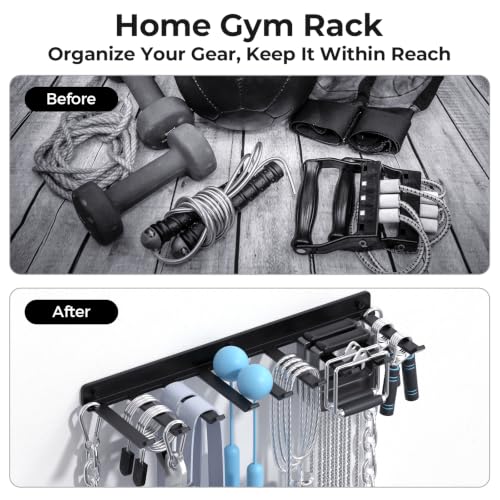 Heavy-Duty Wall-Mounted Storage Rack for Gym Accessories - Medium 1 Pack