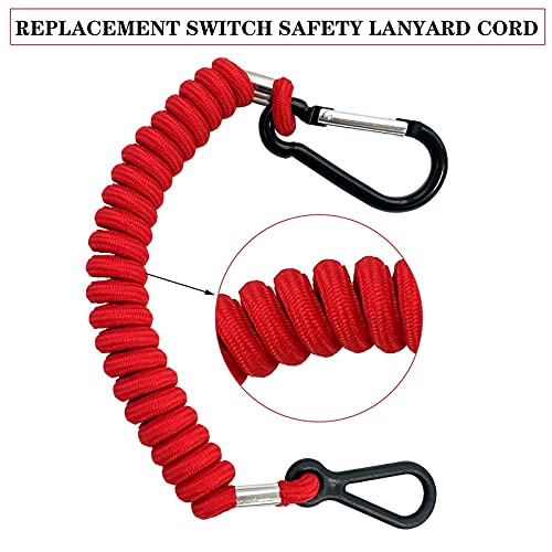Boat Engine Emergency Stop Switch Safety Lanyard Cord - New Red